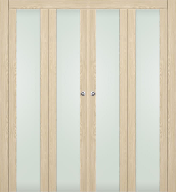 AVON 202 VETRO LOIRE ASH DOUBLE BI-FOLD DOORS BELLDINNI MODERN INTERIOR DOOR - 1