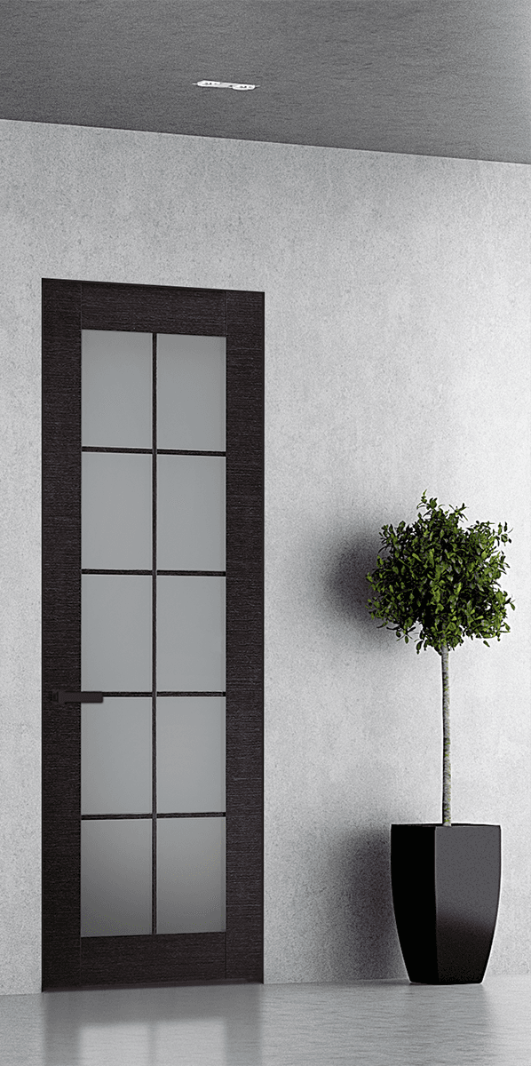 AVANTI 10 LITE VETRO BLACK APRICOT INVISIBLE METAL FRAME BELLDINNI MODERN INTERIOR DOOR