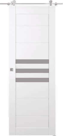 DOME VETRO SNOW WHITE BARN BELLDINNI MODERN INTERIOR DOOR - 1