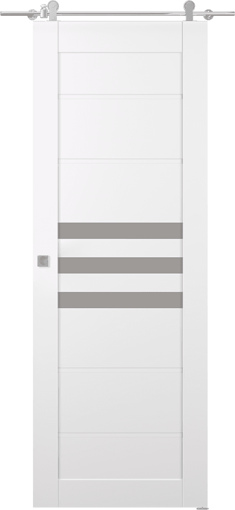 DOME VETRO SNOW WHITE BARN BELLDINNI MODERN INTERIOR DOOR - 1