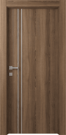 OPTIMA 2V PECAN NUTWOOD SWING DOORS BELLDINNI MODERN INTERIOR DOOR - 1