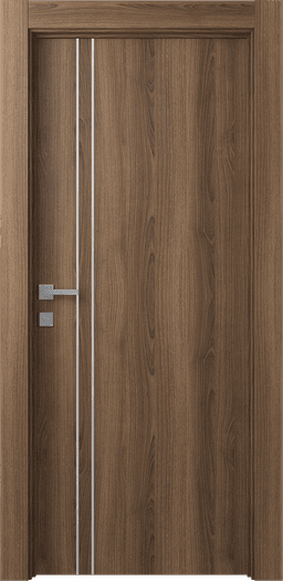 OPTIMA 2V PECAN NUTWOOD SWING DOORS BELLDINNI MODERN INTERIOR DOOR - 1