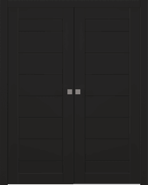 ERMI BLACK MATTE DOUBLE POCKET BELLDINNI MODERN INTERIOR DOOR - 1