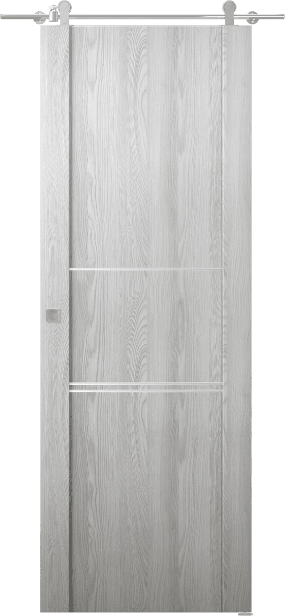 AVON 01 3H RIBEIRA ASH DOUBLE BARN BELLDINNI MODERN INTERIOR DOOR - 1