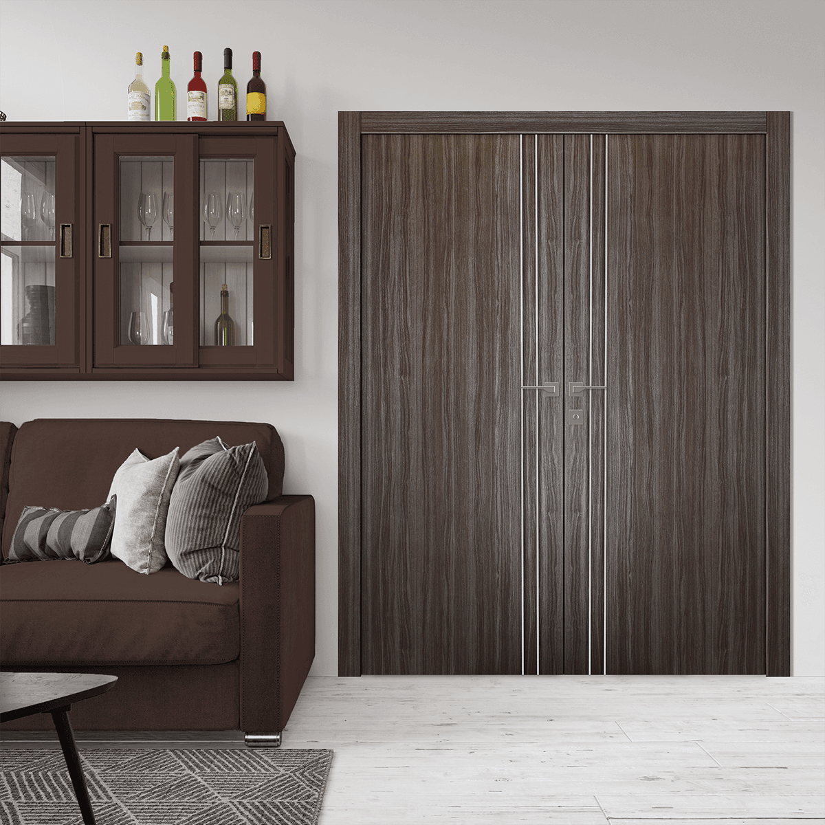 PALLADIO 2V GRAY OAK CLOSET BELLDINNI MODERN INTERIOR DOOR - 4