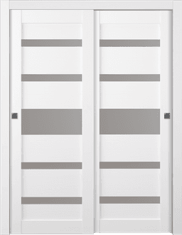 GINA VETRO BIANCO NOBLE BYPASS DOORS BELLDINNI MODERN INTERIOR DOOR - 1