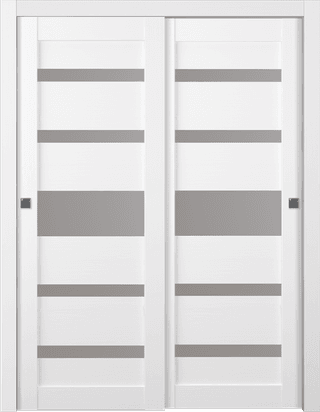 GINA VETRO BIANCO NOBLE BYPASS DOORS BELLDINNI MODERN INTERIOR DOOR