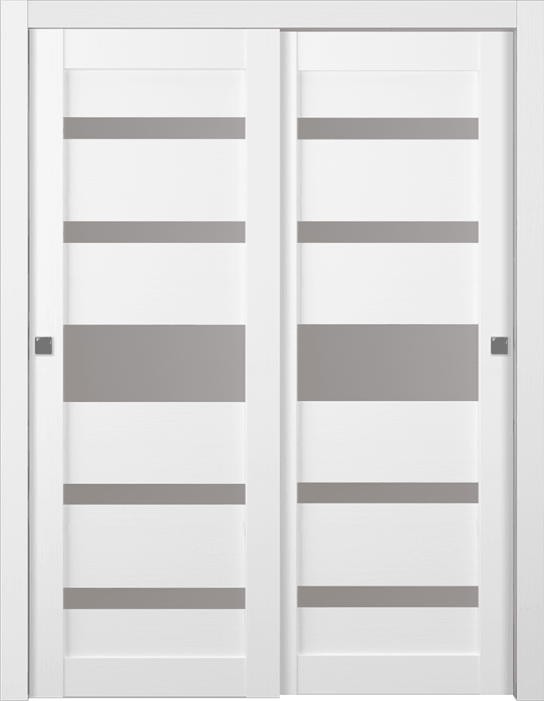 GINA VETRO BIANCO NOBLE BYPASS DOORS BELLDINNI MODERN INTERIOR DOOR
