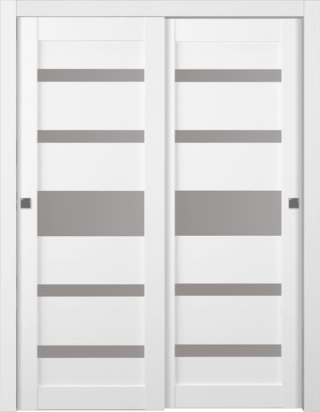 GINA VETRO BIANCO NOBLE BYPASS DOORS BELLDINNI MODERN INTERIOR DOOR