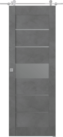 AVON 07-06 VETRO DARK URBAN DOUBLE BARN BELLDINNI MODERN INTERIOR DOOR - 1