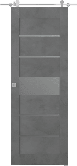 AVON 07-06 VETRO DARK URBAN DOUBLE BARN BELLDINNI MODERN INTERIOR DOOR - 1