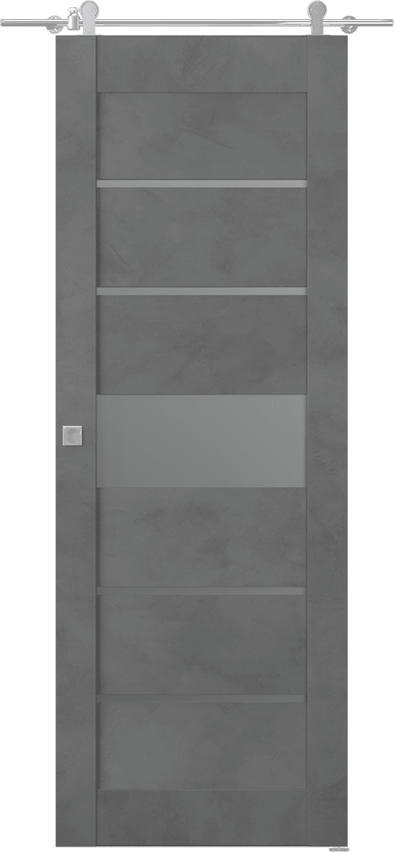 AVON 07-06 VETRO DARK URBAN DOUBLE BARN BELLDINNI MODERN INTERIOR DOOR - 1