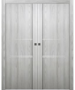 AVON 01 3H RIBEIRA ASH DOUBLE POCKET DOORS BELLDINNI MODERN INTERIOR DOOR - 1