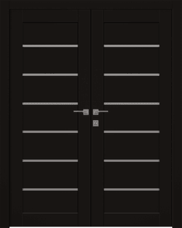 ALBA BLACK MATTE DOUBLE BELLDINNI MODERN INTERIOR DOOR - 1