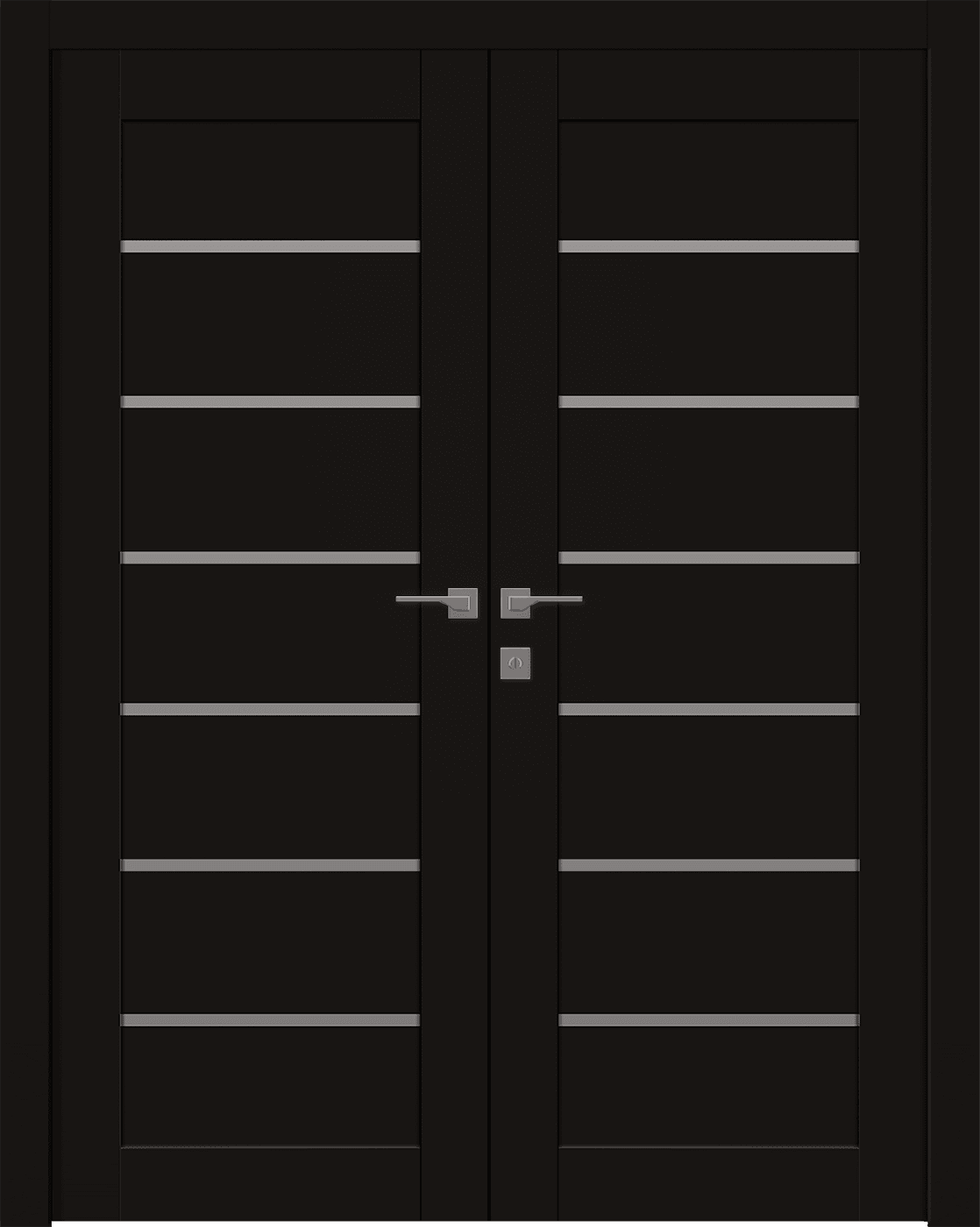 ALBA BLACK MATTE DOUBLE BELLDINNI MODERN INTERIOR DOOR - 1