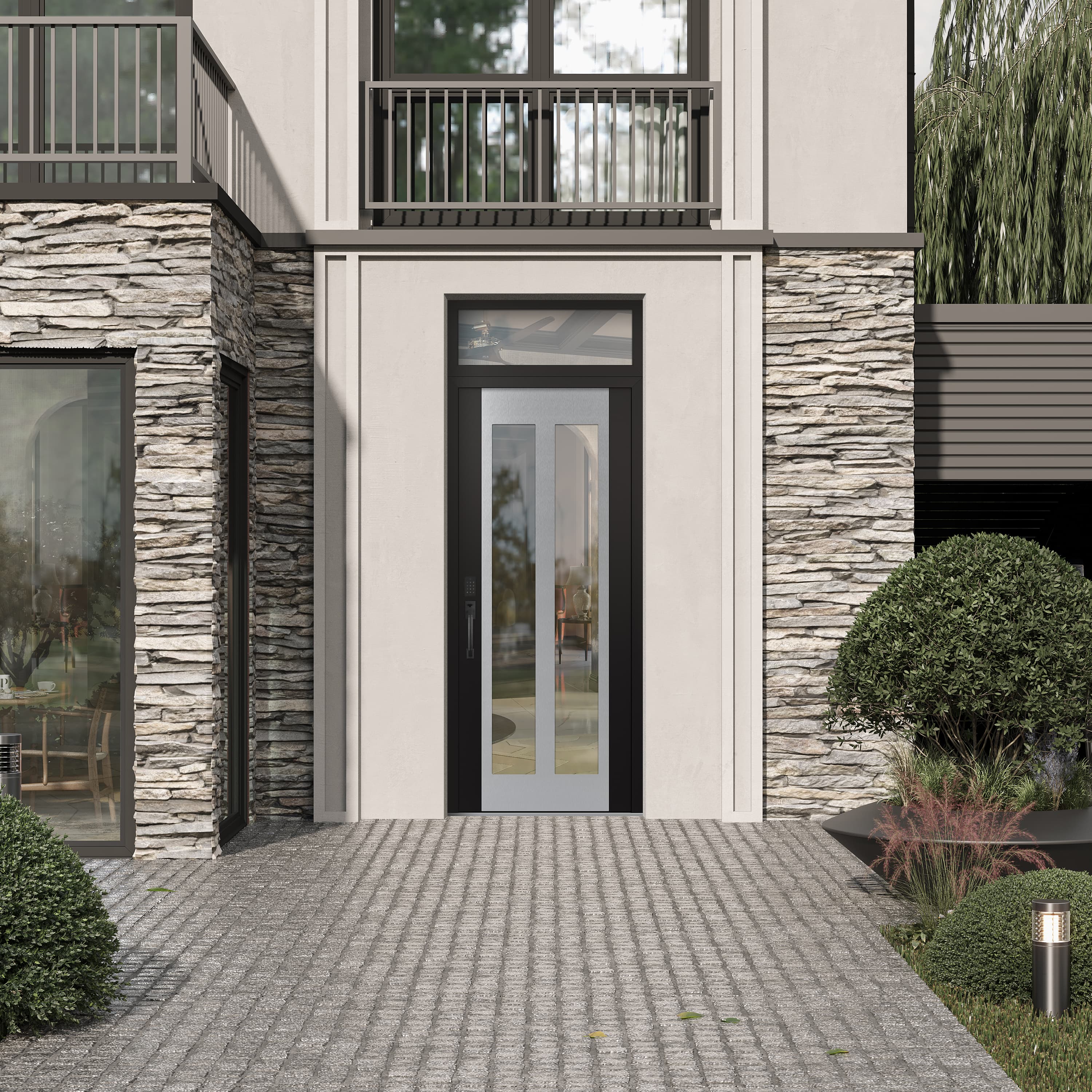 Modern Steel Front Door Diamond C14 - 4