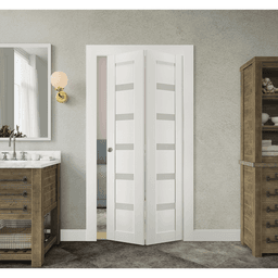 LEORA VETRO BIANCO NOBLE BI-FOLD BELLDINNI MODERN INTERIOR DOOR - 2
