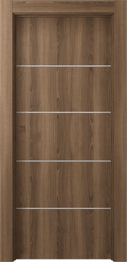 OPTIMA 4H PECAN NUTWOOD POCKET DOORS BELLDINNI MODERN INTERIOR DOOR - 1