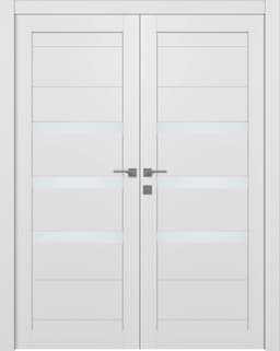 DORA VETRO SNOW WHITE CLOSET BELLDINNI MODERN INTERIOR DOOR - 1