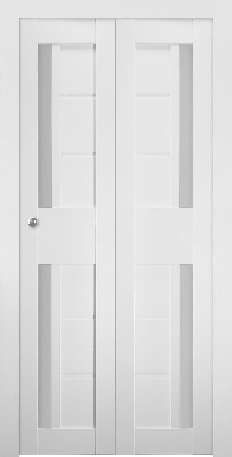ESTA VETRO BIANCO NOBLE BI-FOLD BELLDINNI MODERN INTERIOR DOOR - 1