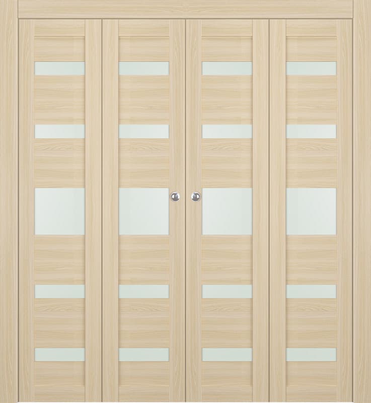 AVON 07-05 VETRO LOIRE ASH DOUBLE BI-FOLD DOORS BELLDINNI MODERN INTERIOR DOOR - 1