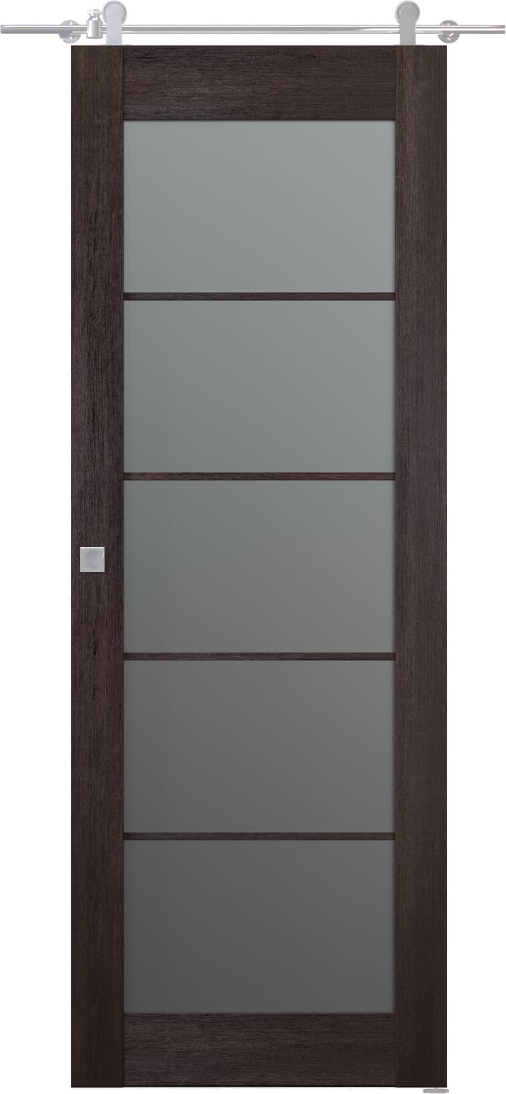 AVON 5 LITE VETRO VERALINGA OAK DOUBLE BARN BELLDINNI MODERN INTERIOR DOOR - 1