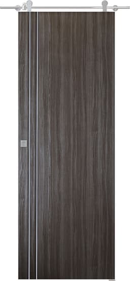 PALLADIO 2V GRAY OAK BARN BELLDINNI MODERN INTERIOR DOOR - 1