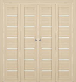 AVON 07-02 VETRO LOIRE ASH DOUBLE BI-FOLD DOORS BELLDINNI MODERN INTERIOR DOOR - 1