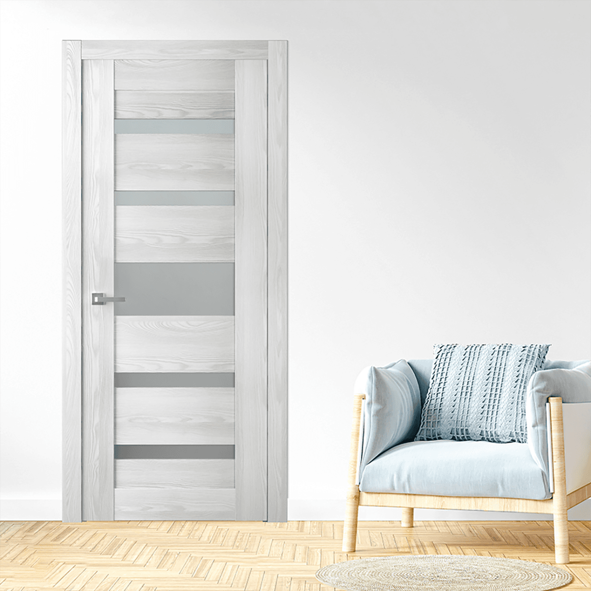 AVON 07-05 VETRO RIBEIRA ASH BYPASS BELLDINNI MODERN INTERIOR DOOR - 2