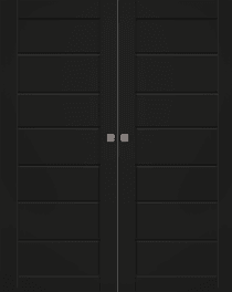 ALDA BLACK MATTE DOUBLE MAGIC BELLDINNI MODERN INTERIOR DOOR - 1