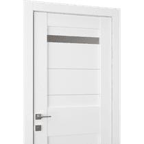 IMMA VETRO BIANCO NOBLE BYPASS BELLDINNI MODERN INTERIOR DOOR - 2