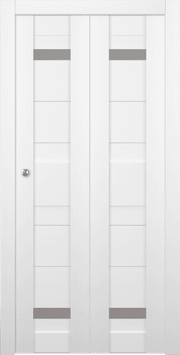 IMMA VETRO BIANCO NOBLE BI-FOLD BELLDINNI MODERN INTERIOR DOOR - 1