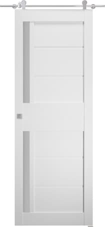 ESTA VETRO BIANCO NOBLE BARN BELLDINNI MODERN INTERIOR DOOR - 1