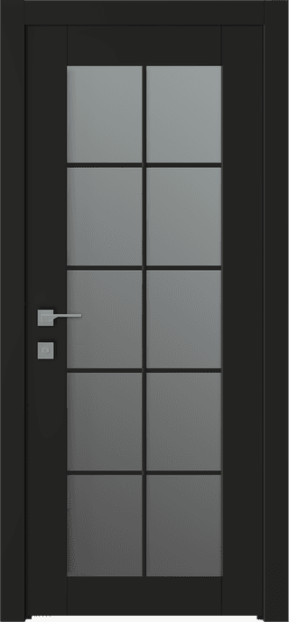 AVON 10 LITE VETRO BLACK MATTE SWING BELLDINNI MODERN INTERIOR DOOR