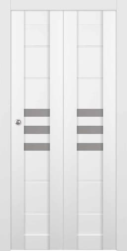 DOME VETRO BIANCO NOBLE BI-FOLD BELLDINNI MODERN INTERIOR DOOR - 1
