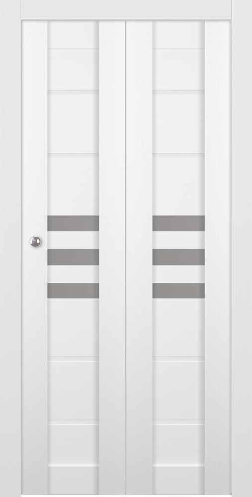 DOME VETRO BIANCO NOBLE BI-FOLD BELLDINNI MODERN INTERIOR DOOR - 1