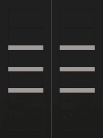 RITA VETRO BLACK MATTE DOUBLE BI-FOLD BELLDINNI MODERN INTERIOR DOOR - 2