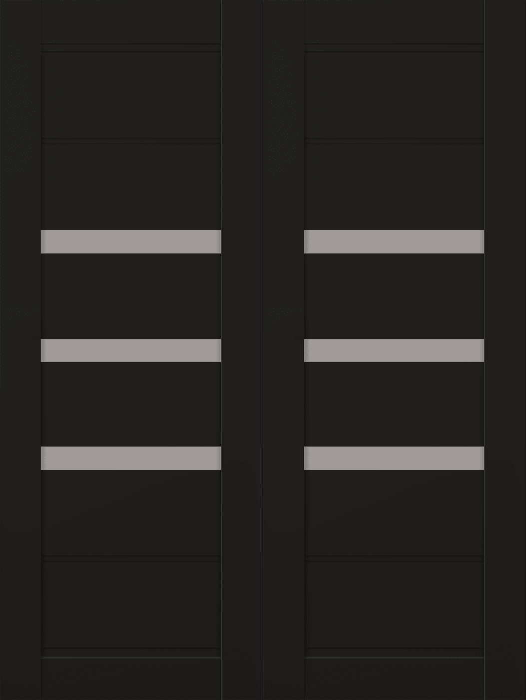 RITA VETRO BLACK MATTE DOUBLE BI-FOLD BELLDINNI MODERN INTERIOR DOOR - 2