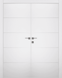 ARVIKA POLAR WHITE DOUBLE SWING BELLDINNI MODERN INTERIOR DOOR - 1