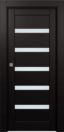 LEORA VETRO BLACK MATTE POCKET BELLDINNI MODERN INTERIOR DOOR - 1