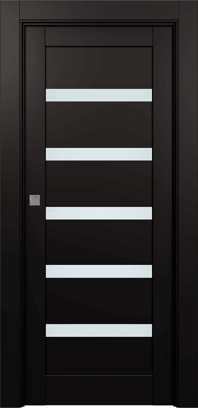 LEORA VETRO BLACK MATTE POCKET BELLDINNI MODERN INTERIOR DOOR - 1