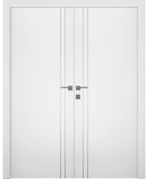 PALLADIO 2V BIANCO NOBLE DOUBLE BELLDINNI MODERN INTERIOR DOOR - 1