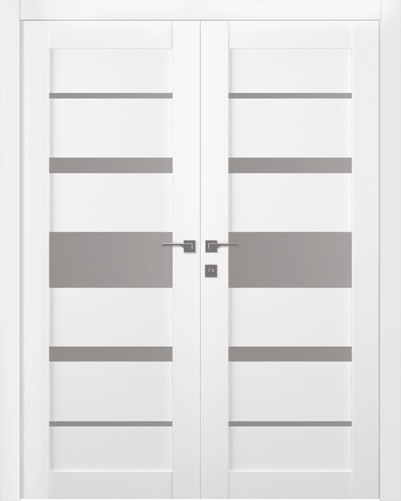 KINA VETRO BIANCO NOBLE DOUBLE DOORS BELLDINNI MODERN INTERIOR DOOR