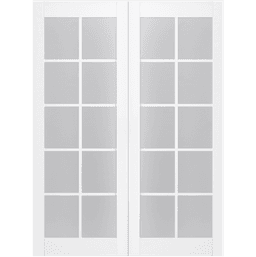 PALLADIO 10 LITE VETRO BIANCO NOBLE DOUBLE POCKET BELLDINNI MODERN INTERIOR DOOR - 1