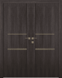 AVON 01 3H GOLD VERALINGA OAK DOUBLE BELLDINNI MODERN INTERIOR DOOR - 1