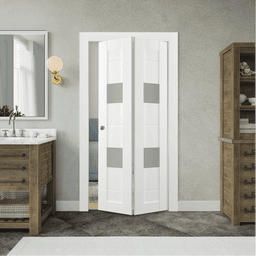 VITA VETRO BIANCO NOBLE BI-FOLD BELLDINNI MODERN INTERIOR DOOR - 2