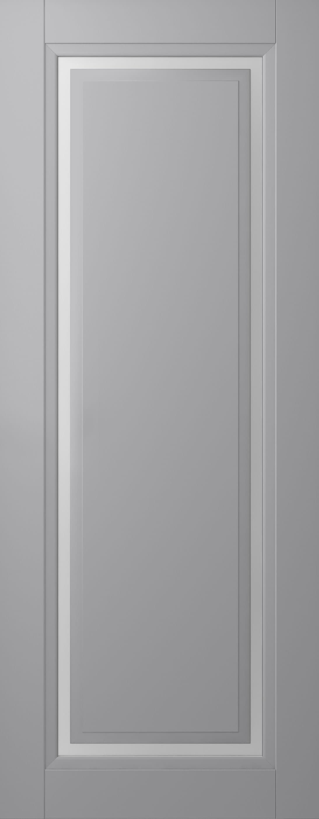 AURUM 1 VETRO LIGHT GREY SLAB BELLDINNI MODERN INTERIOR DOOR - 1