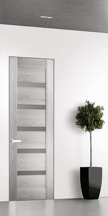 AVON 07-04 VETRO RIBEIRA ASH INVISIBLE METAL FRAME BELLDINNI MODERN INTERIOR DOOR - 1