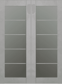 AVON 5 LITE VETRO LIGHT URBAN DOUBLE BI-FOLD BELLDINNI MODERN INTERIOR DOOR - 2