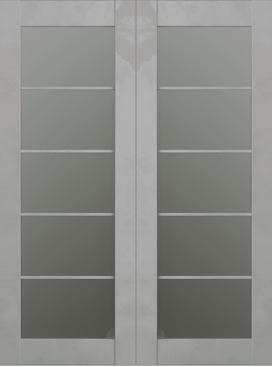 AVON 5 LITE VETRO LIGHT URBAN DOUBLE BI-FOLD BELLDINNI MODERN INTERIOR DOOR - 2